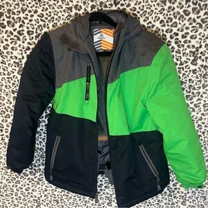 Green and Black Kids snowboarding Jacket